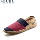 Новинка 2020, весенняя мужская повседневная обувь MIUBU, слипоны, мужская обувь на плоской подошве, дышащая холщовая обувь, эспадрильи в стиле пэчворк