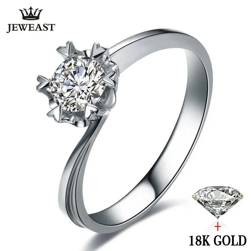 Кольцо с натуральным бриллиантом 18 К золото Свадьба Снежинка романтическое