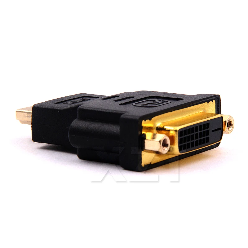 Новейший позолоченный конвертер 1080P DVI 24 + 5 штекер-HDMI гнездо HDMI-DVI адаптер конвейер