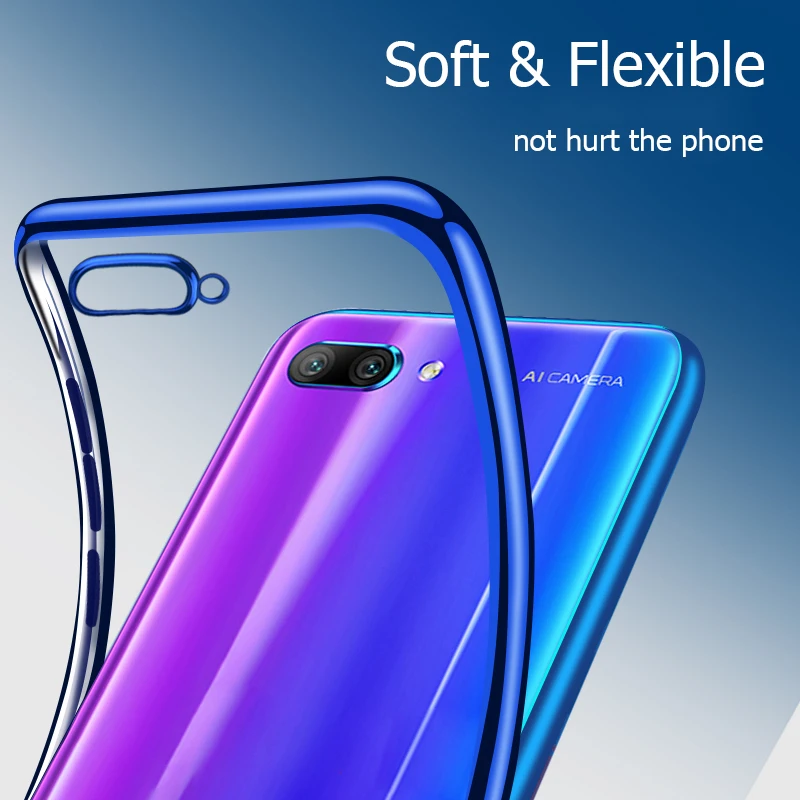 Мягкий прозрачный чехол с лазерным покрытием для Huawei Honor 10 Lite 10i|Бамперы| |