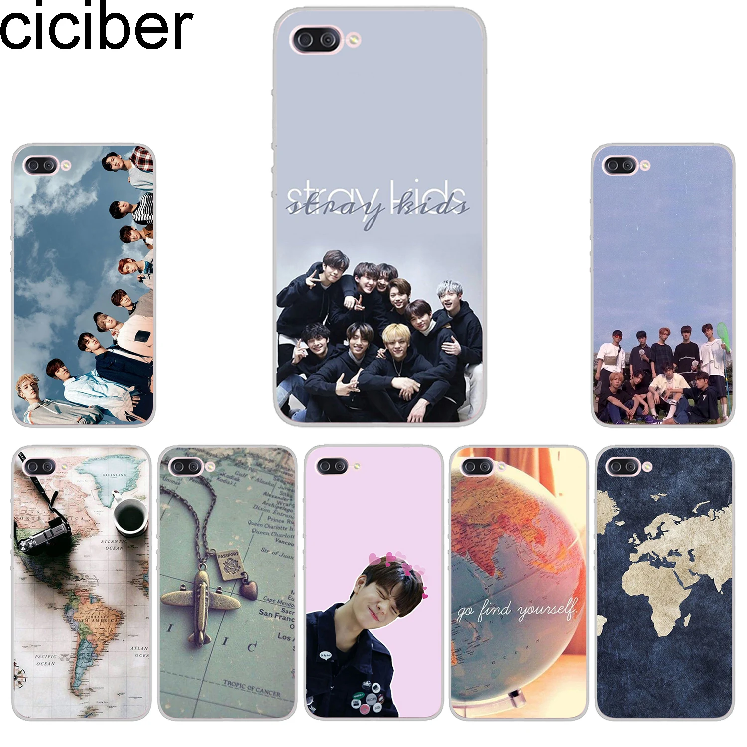 ciciber Phone Cases For ASUS Zenfone 4 Max Plus Pro Live 3 GO Case Cover ZC520KL ZB501KL ZC554KL ZB500KL World Map Stray Kids |