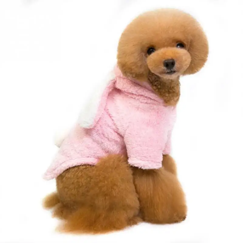 Warm Pet Dogs Clothes with Cute Rabbit Ear Winter and Autumn Puppy Cloth for Dog Supplies |