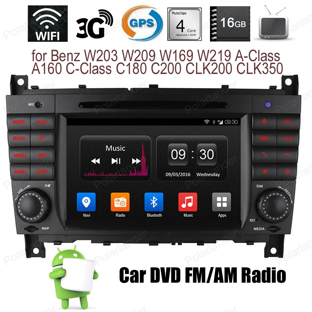 Android4.4 автомобильный DVD CD стерео радио Поддержка DTV GPS BT 3G WiFi TPMS DAB + DVR для B enz W203 W209 W169