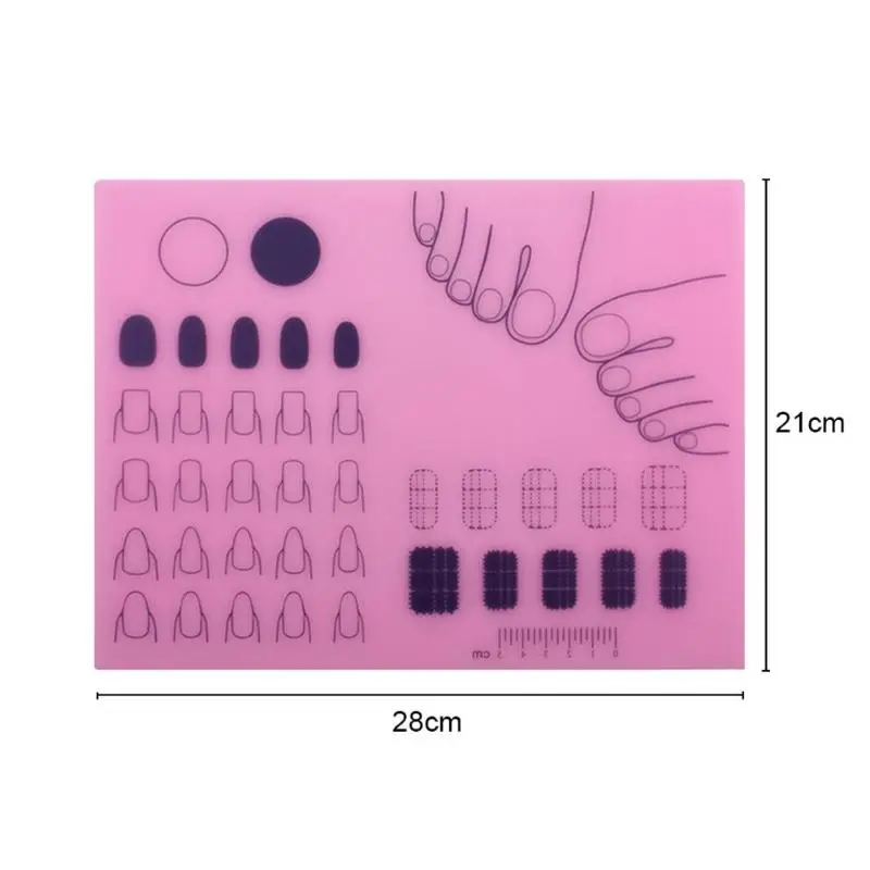 Силиконовые Nail Art коврик для стемпинга практика раскраска коврик палитра лаков для ногтей лак для штамповки ногтей печать коврик для маникюра