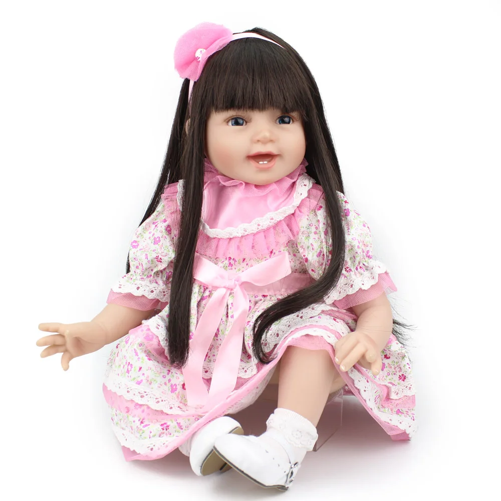 NPKDOLL силиконовая кукла-Реборн, игрушки для девочек, 22 дюйма, милая кукла для девочек, подарок на Рождество, Реалистичная детская игрушка-реборн