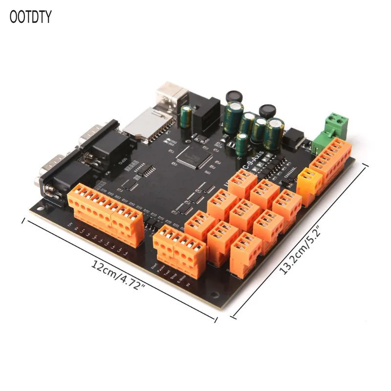 USB 9 Axis 100 кГц чпу шаговый двигатель контроллер коммутационная плата с MPG интерфейсом для гравировального станка