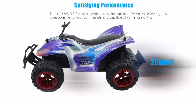 RC автомобиль 9602 2 4 ГГц 4CH 20 км/ч 1:22 4WD внедорожный RTR с тормозом низкое напряжение