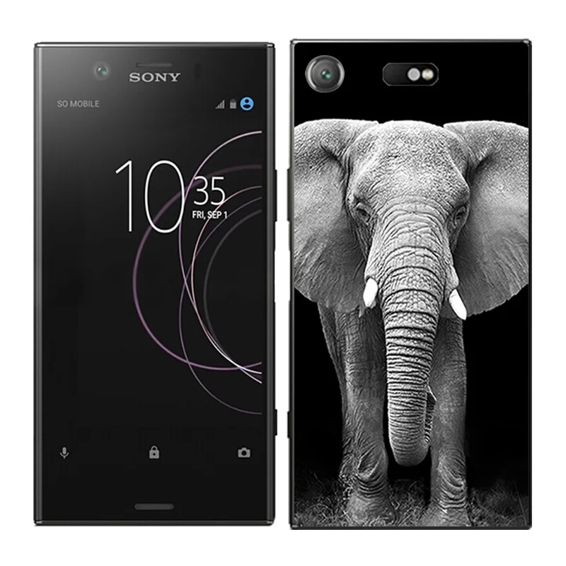 10 Чехлы для телефонов для Sony Xperia XZ1 компактный чехол слон чехол с рисунком Fundas Мягкий Силиконовый ТПУ чехол ультра тонкие чехлы - Цвет: 10