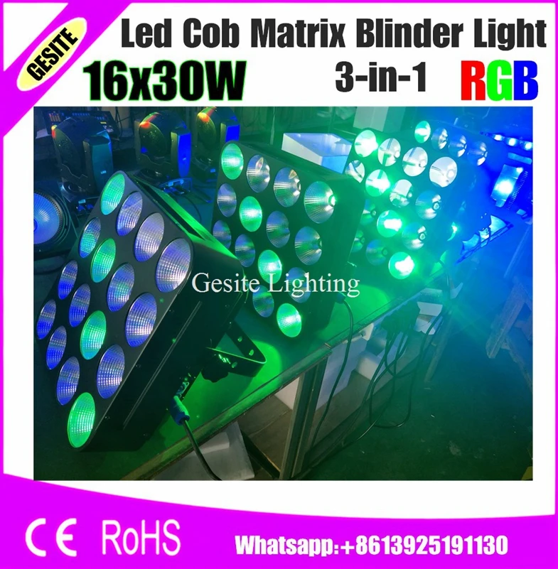 Матрица с 16 головками 30 Вт RGB 3 в 1 монолитный блок светодиодов прожсветильник