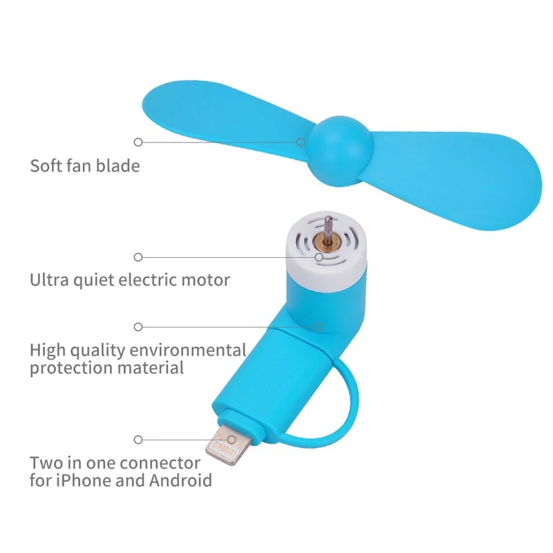 2 в 1 USB вентиляторы для телефонов iPhone X XS XR 8 7 plus 6S 6 Plus 5SE|portable mini usb fan|portable fan usbportable |