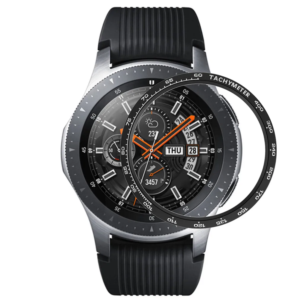 Для samsung Galaxy Watch 42/46 мм рамка кольцо клейкая крышка против царапин Металл Нержавеющая сталь Смарт часы аксессуары#531