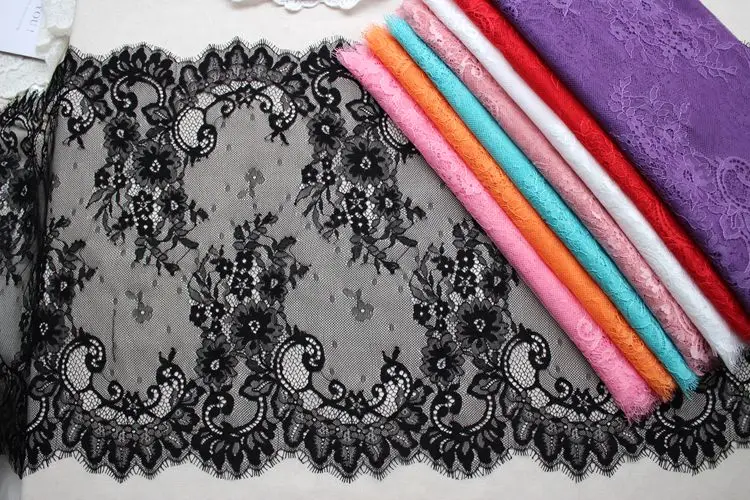 6Meters/Lot Multicolor Eyelash Lace Trim Wide 42CM DIY Handmade Wedding Dress Clothes Fabric Accessories | Дом и сад