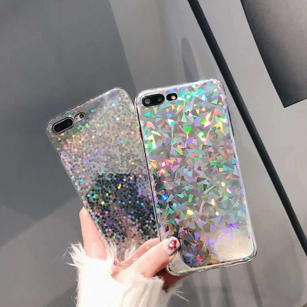 Luxury Bling Glitter Shining Phone Case For iPhone X XR XS Max Cool Laser Mirror Clossy 8 7 6 6s Plus Back Cover |