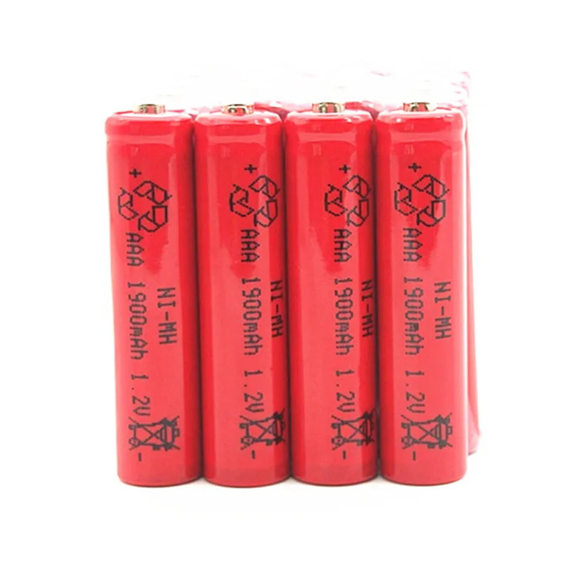 Красный 8X1900 mAh Ni MH AAA аккумулятор 1 2 V нейтральный аккумуляторные батареи