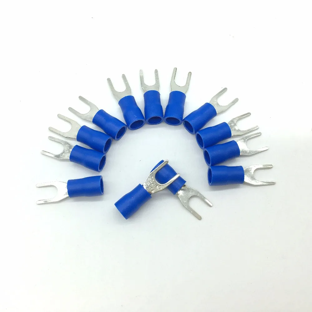 SV2 5 Pre Изолированные Наконечники провода ПВХ изолирующая втулка Furcate Terminals