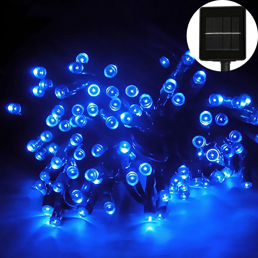 Уличная Водонепроницаемая светодиодная гирлянсветильник на солнечной батарее 50