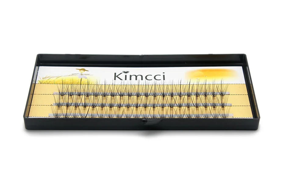 Kimcci натуральные длинные индивидуальные яркие ресницы кластерные накладные ресницы 60 пряди/коробки для наращивания ресниц 10D 3D норковые ресницы