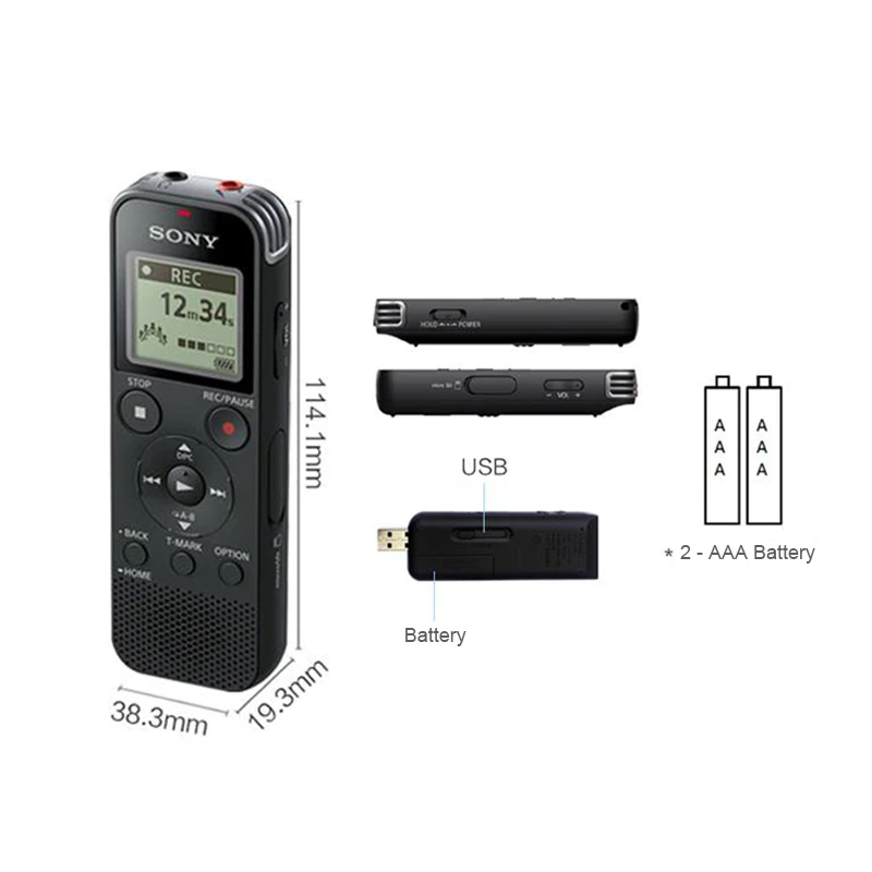 Sony цифровой голосовой Регистраторы собран в S-Mic Системы интеллектуальные Шум