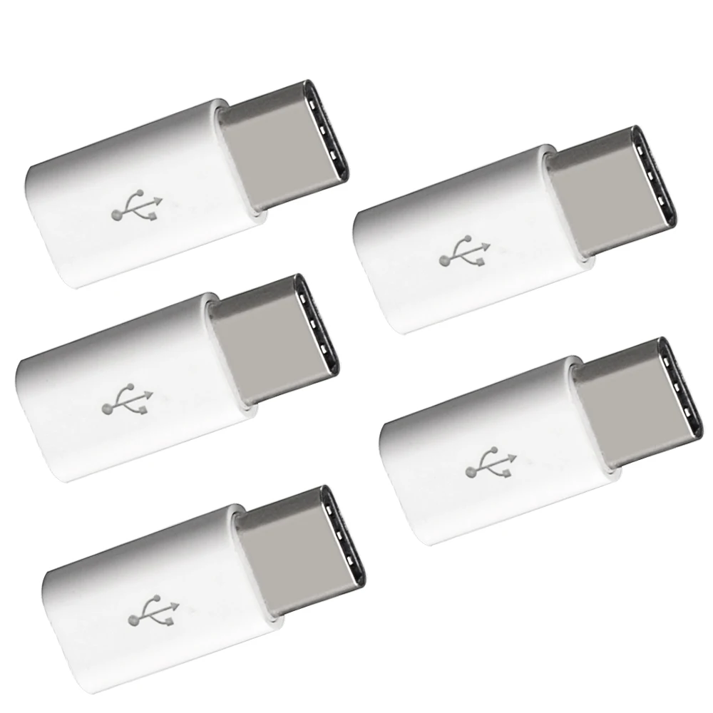 Адаптер для зарядки и передачи данных с Micro USB на Type-C 5 шт. | Мобильные телефоны