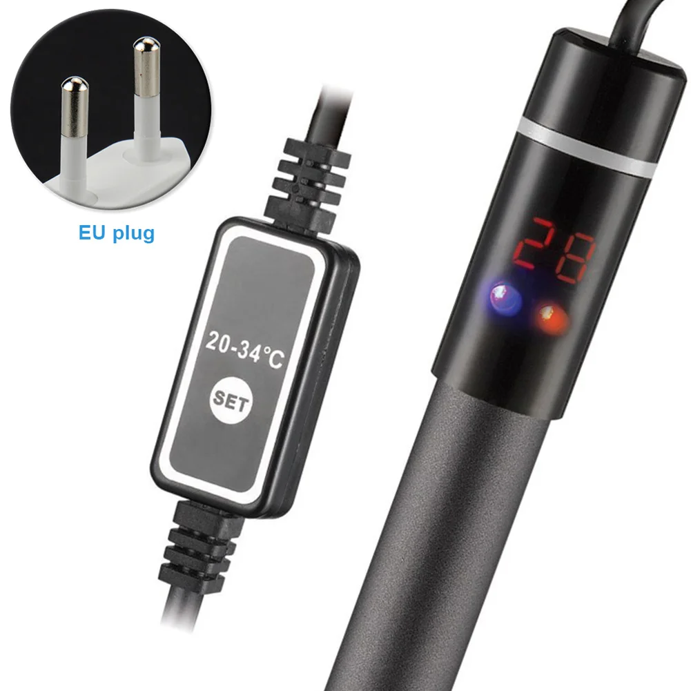 Automatic Submersible Temperature Control LCD Display Water Digital For Saltwater Adjustment Aquarium Heater Fish Tank Rod | Дом и сад