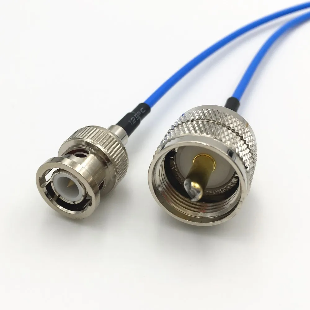 10 шт. UHF PL259 штекер BNC РЧ коаксиальный RG316 синий кабель свиной хвост обжимной разъем