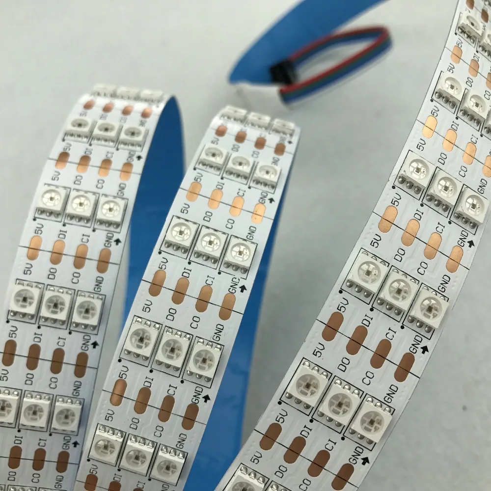 1 метр 144 шт. SK9822 Адресуемых СВЕТОДИОДНЫЙ пиксель полосы пикс./м белый PCB из