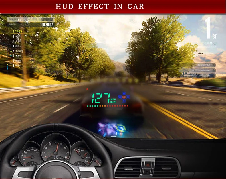 Автомобильный HUD совместимый для всех автомобилей проектор скорости gps цифровой автомобильный измеритель скорости A2 Электроника дисплей лобовое стекло проектор