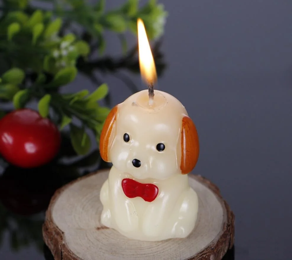 

36pcs Lovely Dog Candle For Wedding Baby Shower Birthday Souvenirs Gifts Favor Packaged with PVC Box