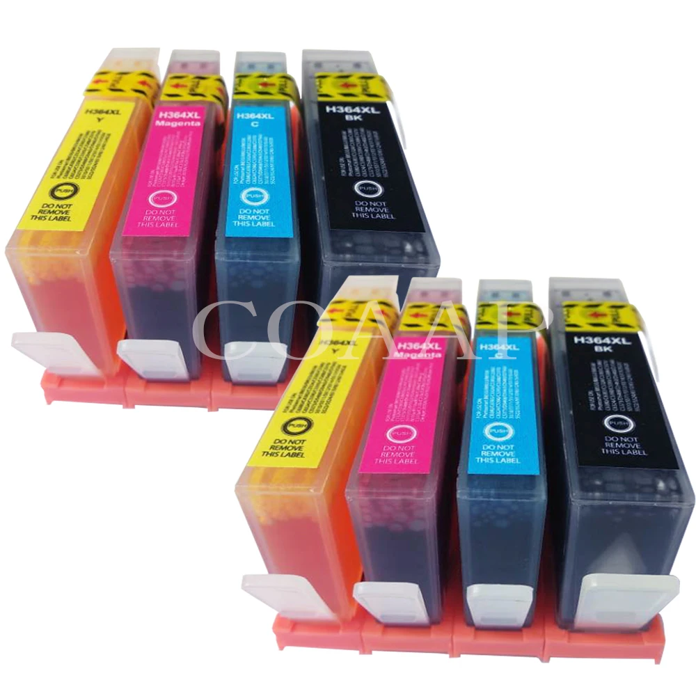 

8x Compatible Ink Cartridges for HP 364 Photosmart 7510 5510 6520 B8550 C5324 C5380 C63244 C6380 D5460 inkjet Printer