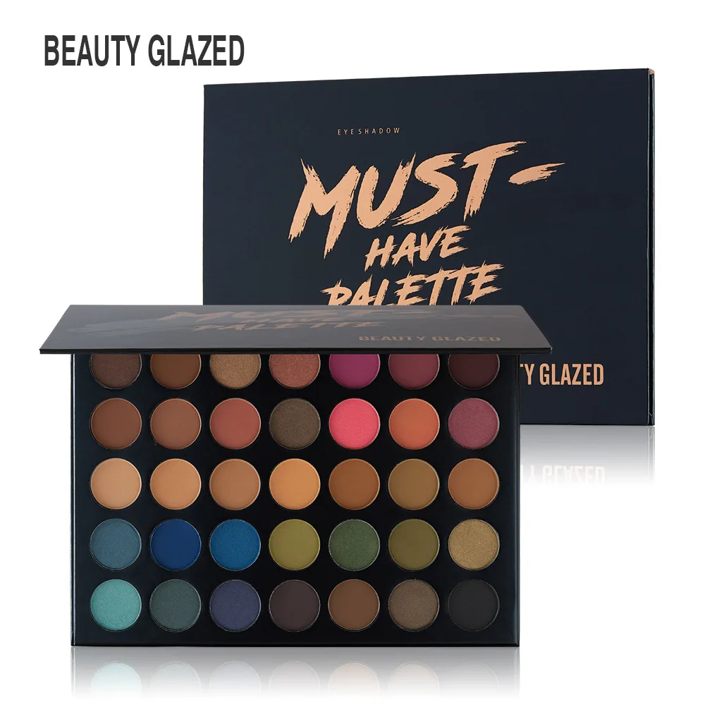 

Beauty Glazed Professional 35 Colors Shimmer Matte Eyeshadows Highlight Eye Shadow Palette Blush Powder Makeup Cosmetic TSLM2