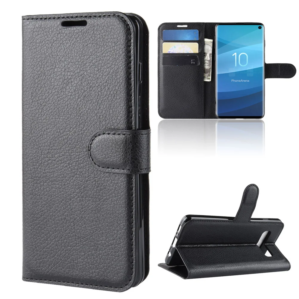 

Business Luxury Case For S10E S10 S10 Plus PU Leather Card Holder Money Flip Cases Cover For Samsung With Screen Protector