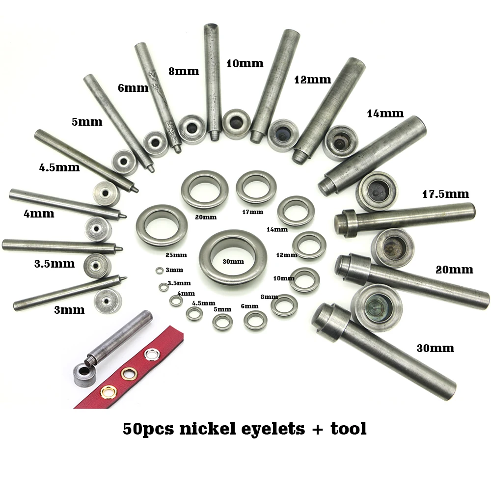 Набор из 50 предметов для одежды: кукла с никелевым люверсом и металлическим набор