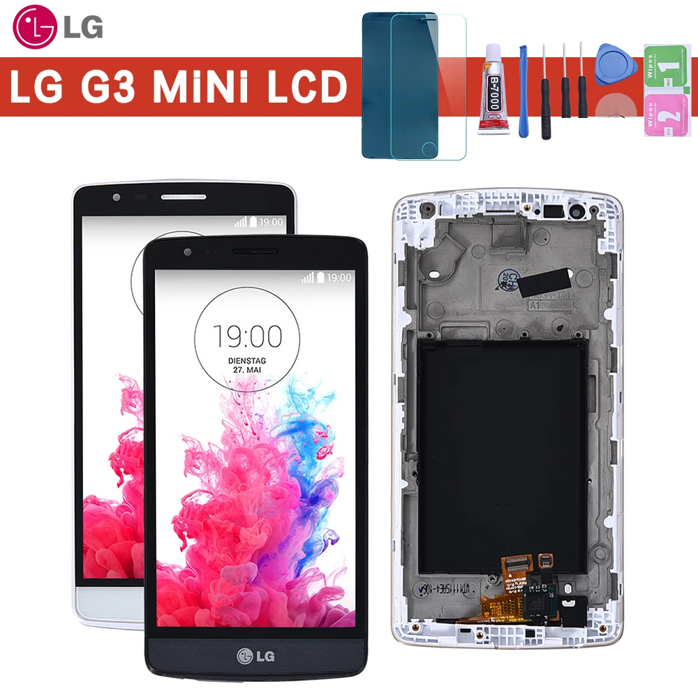 Для LG G3 Mini ЖК дисплей с рамкой дигитайзер Замена для S экран G3S D722 D724 сенсорный