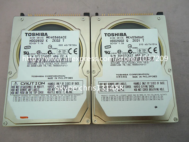Дисковый накопитель MK4036GAC MK4036GACE 5 шт. HDD2E02 2G02 DC + В 1.3A/1.1A 40 ГБ 8455 МБ для навигационных