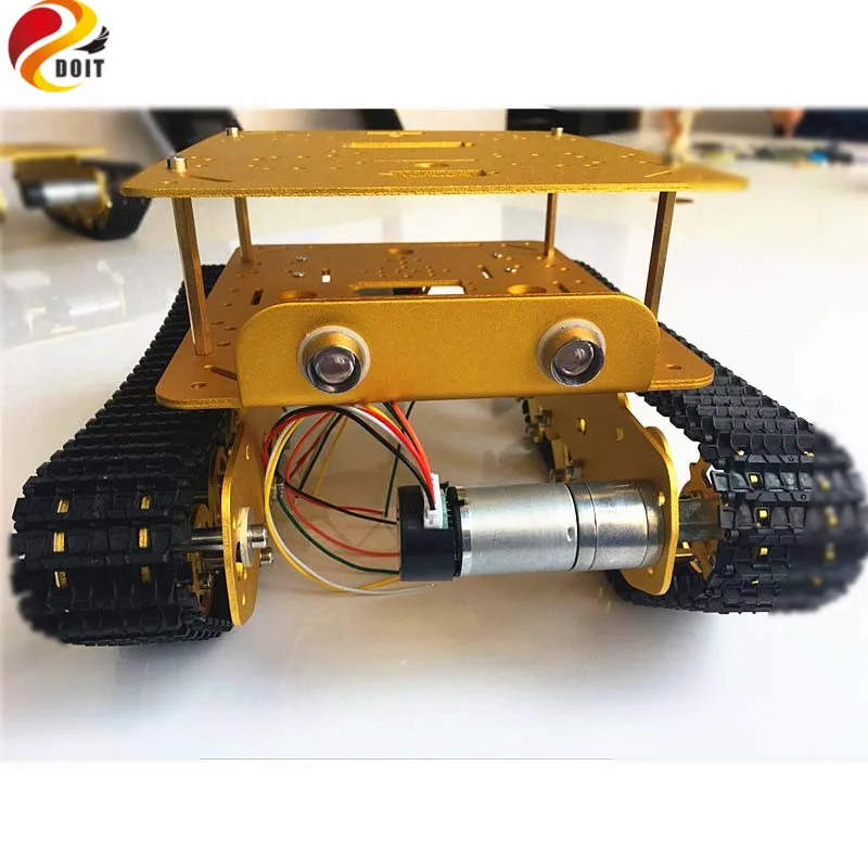 Умный RC металлический бак для автомобиля с амортизацией гусеничный автомобиль Шасси Рама подшипник