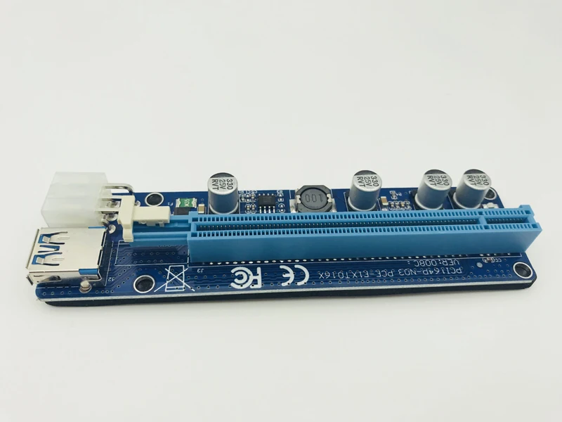 VER008C 60 см USB 3 0 кабель Molex 6 pin PCIE PCI E Express 1X к 16X расширитель платы Майнинг Биткоин