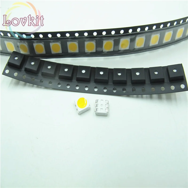 5000 шт. PLCC 6 5050 SMD оранжевый/желтые светодиоды диод 1 8 2 в 600 610нм для велосипеда DIY