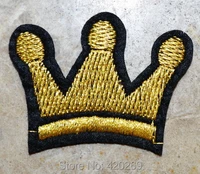hot sale kings crown royalty royal retro embr iron on patches sew on patchappliques made of cloth100 guaranteed quality
