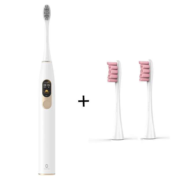 X Add P1S2 Xiaomi Mijia Oclean X Smart Sonic Electric Toothbrush Color Touch Screen / Whitening / Gum Care Two brush heads for free - Цвет: X Add P1S2