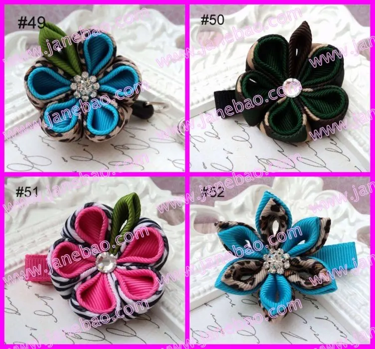 Бесплатная доставка разноцветные розовые 500 шт. заколки для волос kanzashi с цветами