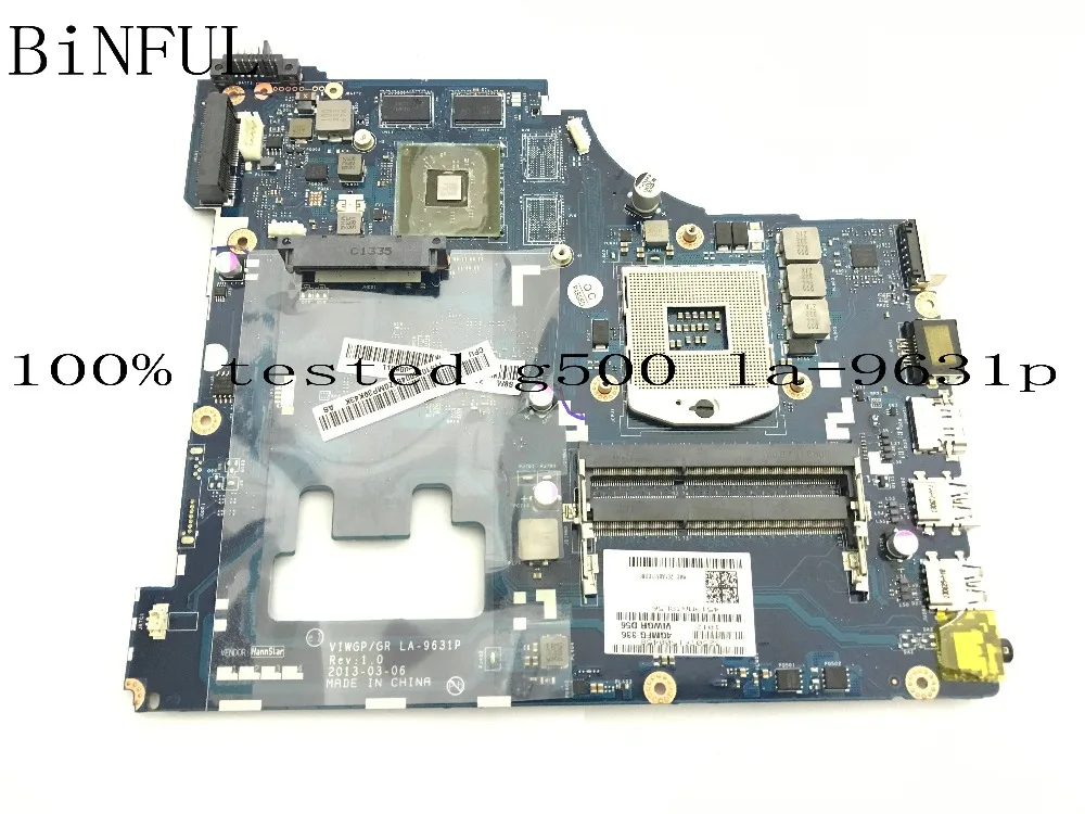 BiNFUL, сток. VIWGP/GR LA-9631P материнская плата для ноутбука LENOVO G500 материнская плата.,(Квалифицированный ОК