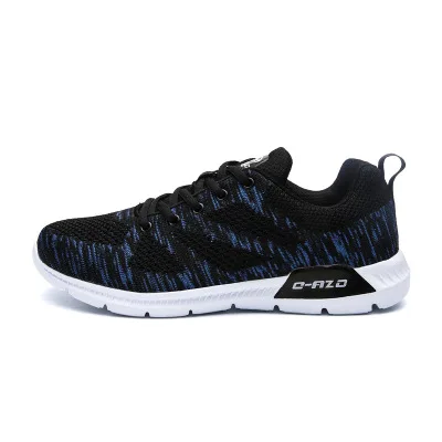 New trend spring and autumn breathable men's shoes Korean couple running fashion flying line casual | Обувь