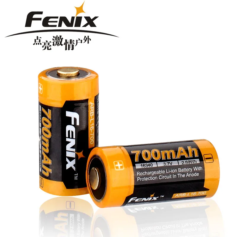 Перезаряжаемая литий ионная батарея 2 шт./лот Fenix ARB L16 700 3 6 V 16340 700mAh|Портативные