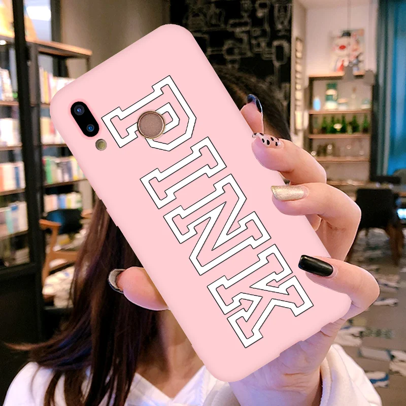 Простой queen чехол с рисунком в армейском стиле для huawei P20 P30 P8 P9 P10 Pro Lite P Smart Y5 Y6 Y7 Prime Y6 Y9 Pro чехлы - Цвет: pinkfen