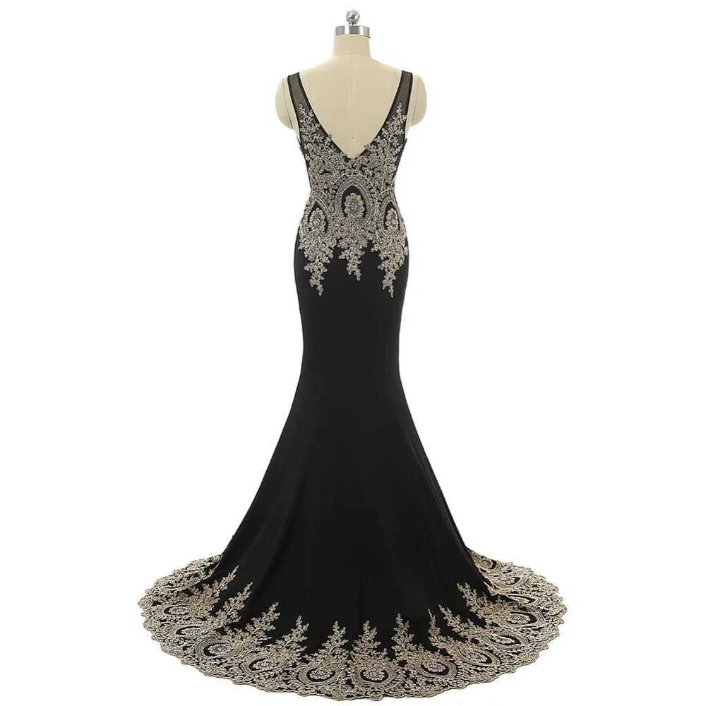 JaneVini черные длинные Сатиновые платья подружки невесты золотые кружевные