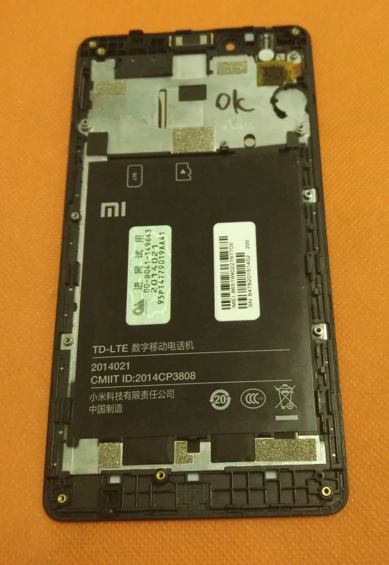 Используется оригинальный сенсорный экран и ЖК дисплей + рамка для Xiaomi чехол Redmi