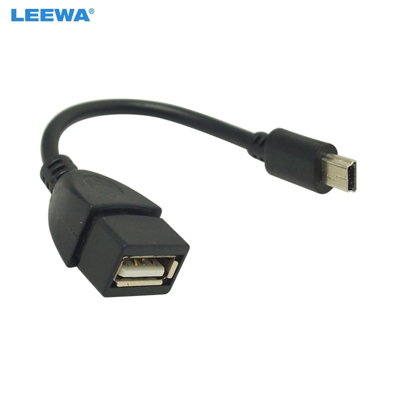 LEEWA 138 мм автомобильный аудио CD/DVD 5-контактный мини USB штекер к 2 0 разъем шнур T