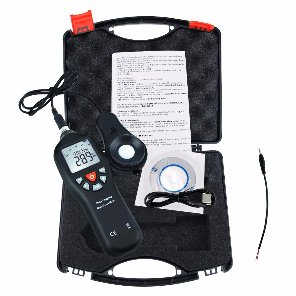 Цифровой измеритель светильник ности люкс Диапазон измерений от 0 до 200000 с