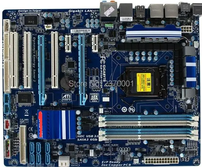 Оригинал материнская плата для Gigabyte GA-P55A-UD3R LGA 1156 DDR3 16 ГБ Для I5 I7 CPU P55A-UD3R P55 Desktop