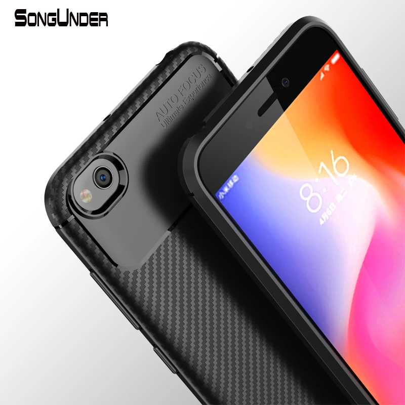Чехол для Xiaomi Redmi Go мягкий силиконовый чехол из углеродного волокна телефона |